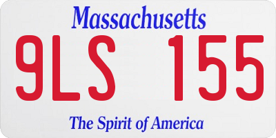 MA license plate 9LS155