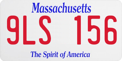 MA license plate 9LS156