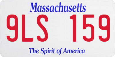 MA license plate 9LS159