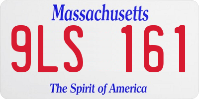MA license plate 9LS161