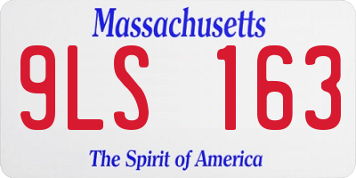 MA license plate 9LS163