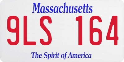 MA license plate 9LS164