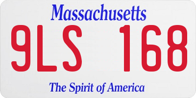MA license plate 9LS168