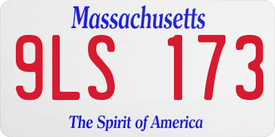MA license plate 9LS173