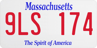 MA license plate 9LS174