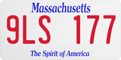 MA license plate 9LS177