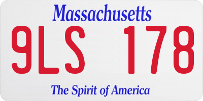 MA license plate 9LS178