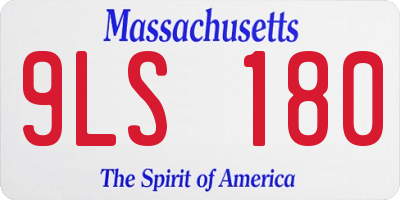 MA license plate 9LS180