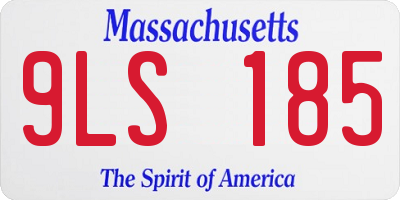 MA license plate 9LS185