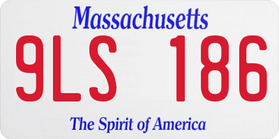 MA license plate 9LS186