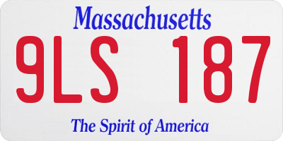 MA license plate 9LS187