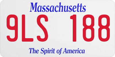 MA license plate 9LS188