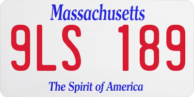 MA license plate 9LS189