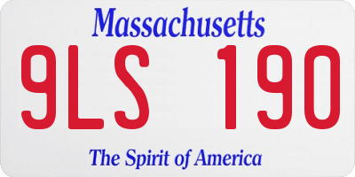 MA license plate 9LS190