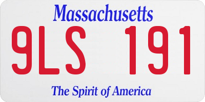 MA license plate 9LS191