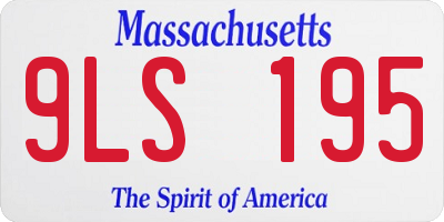 MA license plate 9LS195