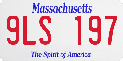 MA license plate 9LS197