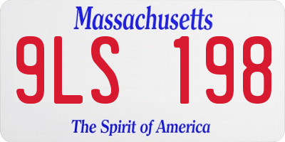 MA license plate 9LS198