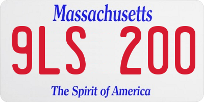MA license plate 9LS200