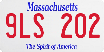 MA license plate 9LS202