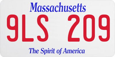 MA license plate 9LS209