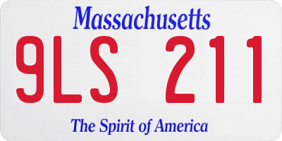 MA license plate 9LS211