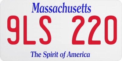 MA license plate 9LS220