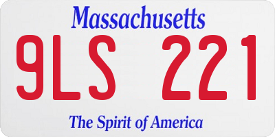 MA license plate 9LS221