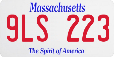 MA license plate 9LS223