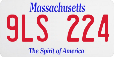 MA license plate 9LS224