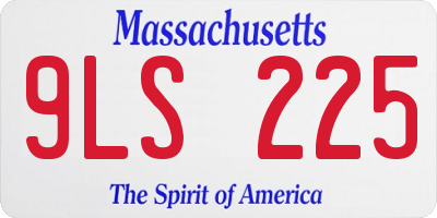 MA license plate 9LS225