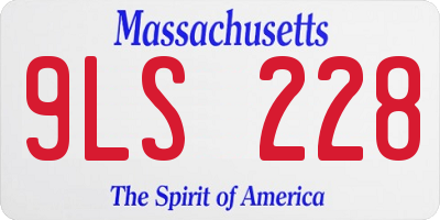 MA license plate 9LS228