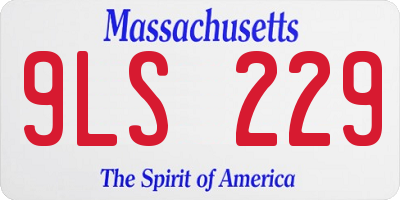 MA license plate 9LS229