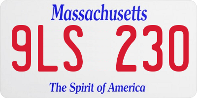 MA license plate 9LS230
