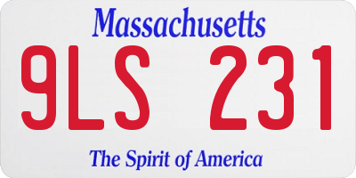 MA license plate 9LS231