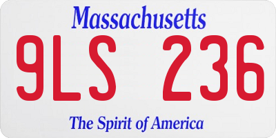 MA license plate 9LS236