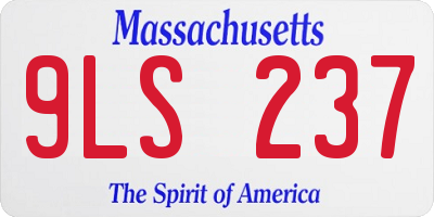 MA license plate 9LS237