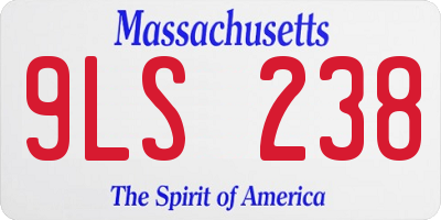 MA license plate 9LS238