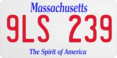 MA license plate 9LS239