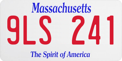MA license plate 9LS241