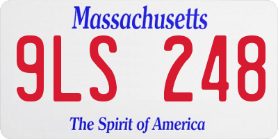 MA license plate 9LS248
