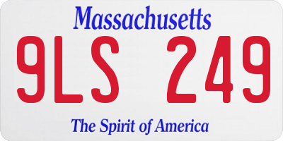 MA license plate 9LS249