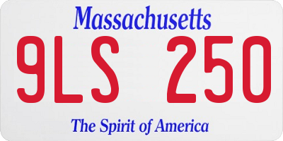 MA license plate 9LS250