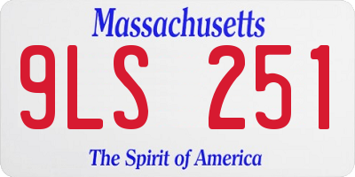 MA license plate 9LS251