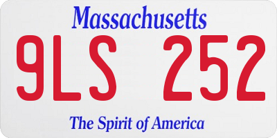 MA license plate 9LS252
