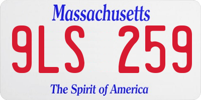 MA license plate 9LS259