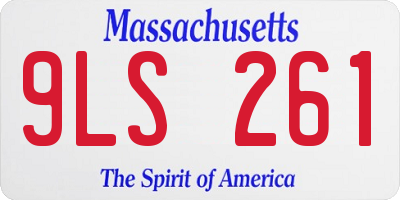 MA license plate 9LS261