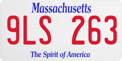 MA license plate 9LS263