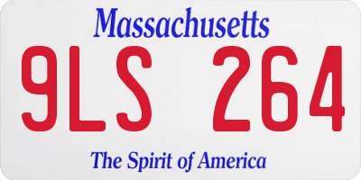 MA license plate 9LS264