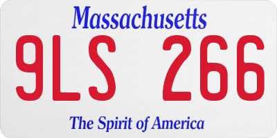 MA license plate 9LS266